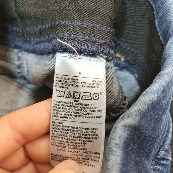 Old Navy Rockstar Jeggings Womens 8 2 Pairs Blue Black Ripped Destroyed Stretch - Picture 13 of 13